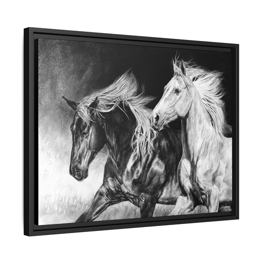 "Dynamic Duo" Framed Canvas