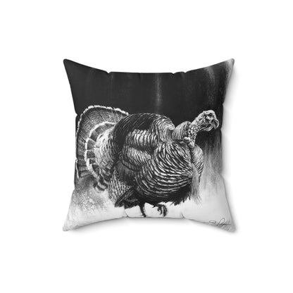 "Gobbler" Square Pillow.