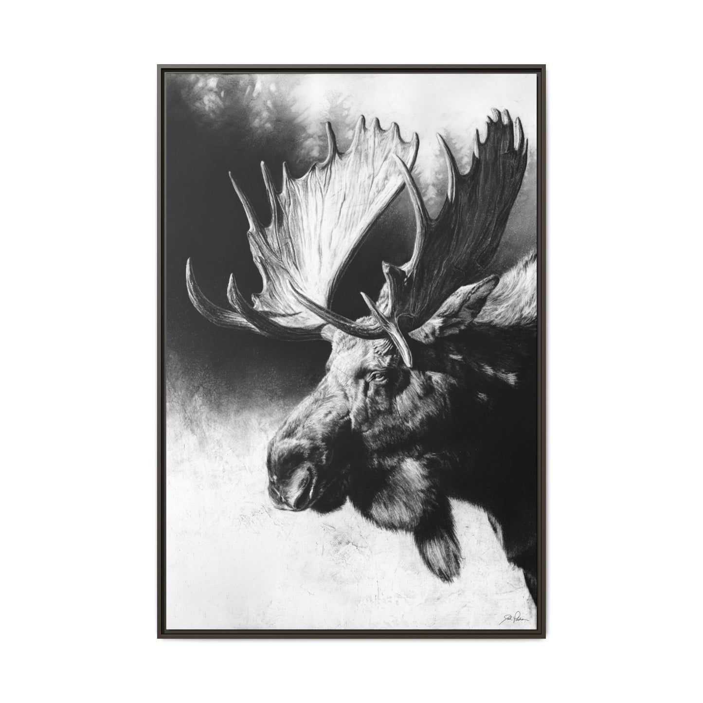 "Formida-bull" Framed Canvas