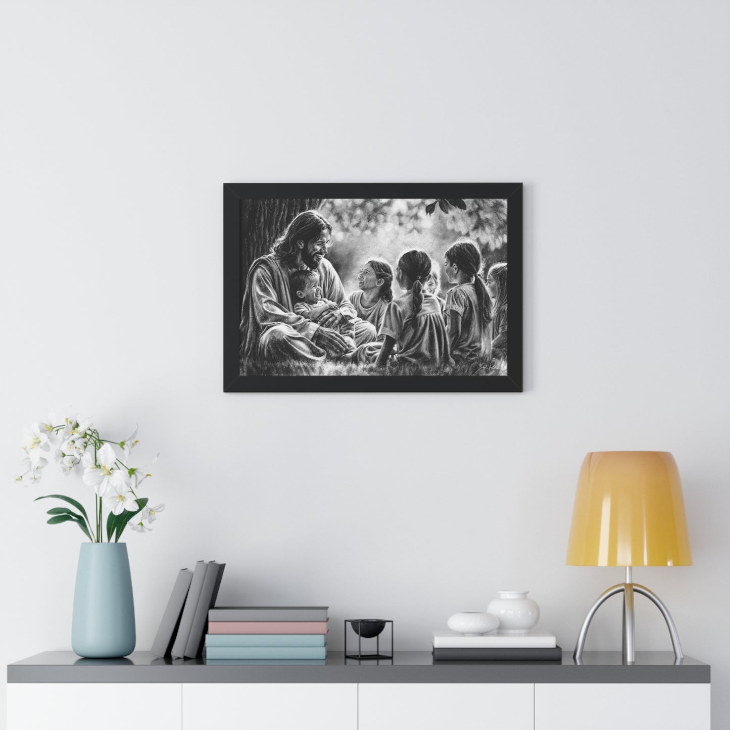 "Bless the Little Ones" Framed Paper Print