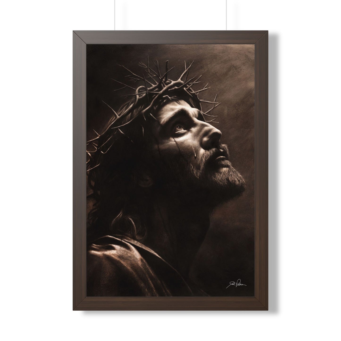 "With His Stripes We Are Healed" Framed Paper Print.