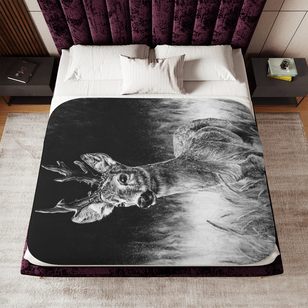 "Roe Deer" Sherpa Blanket.