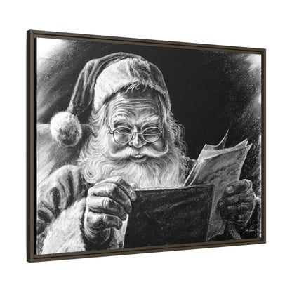 "Dear Santa" Framed Canvas