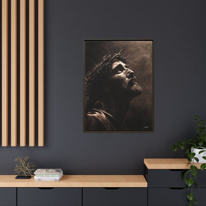 "With His Stripes We Are Healed" Framed Canvas