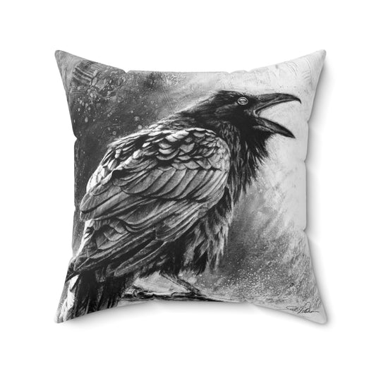 "Raven" Square Pillow.