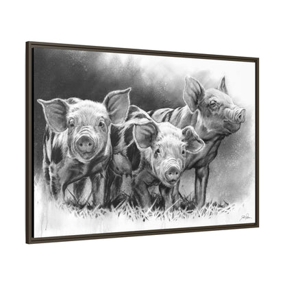 "Pig Tales" Framed Canvas