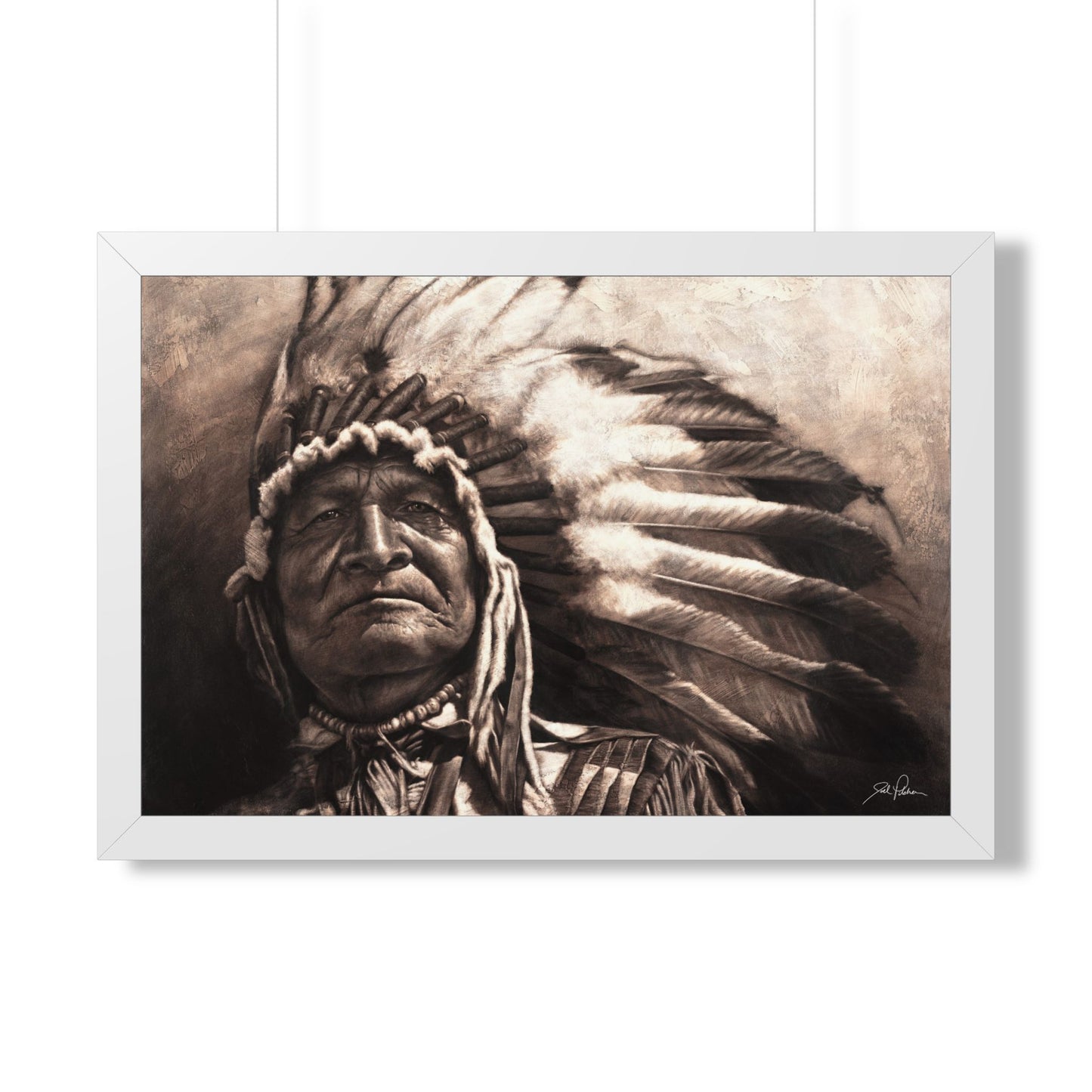 "Sitting Bear" Framed Paper Print