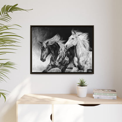 "Dynamic Duo" Framed Canvas
