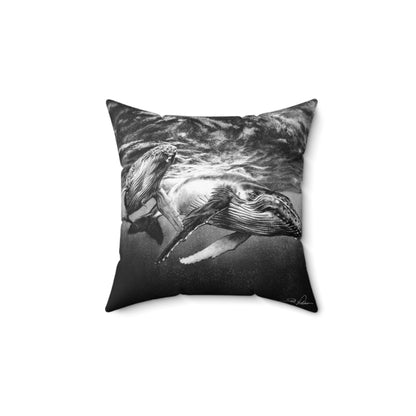 "Humpback Whales" Square Pillow.