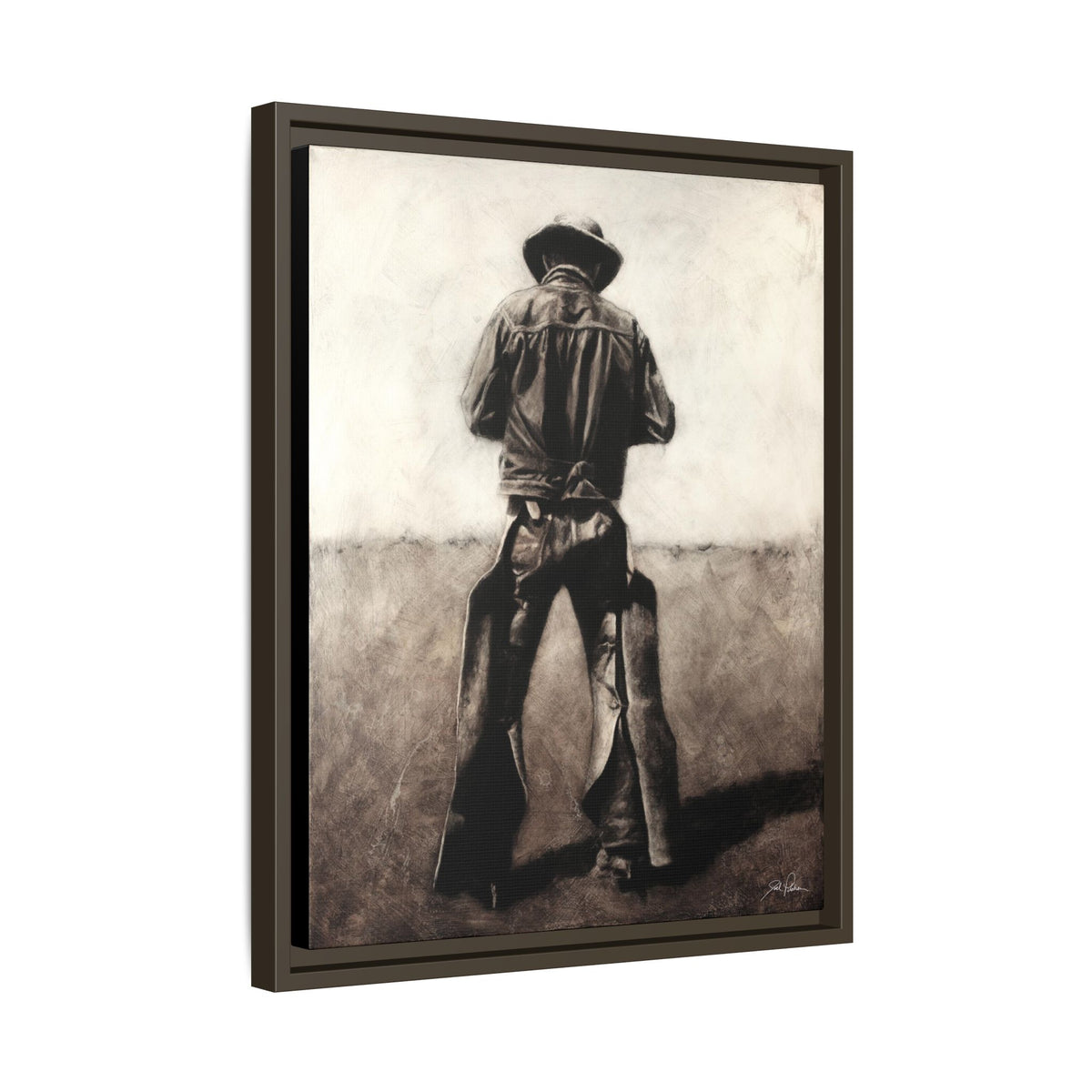 "Cowboy" Framed Canvas
