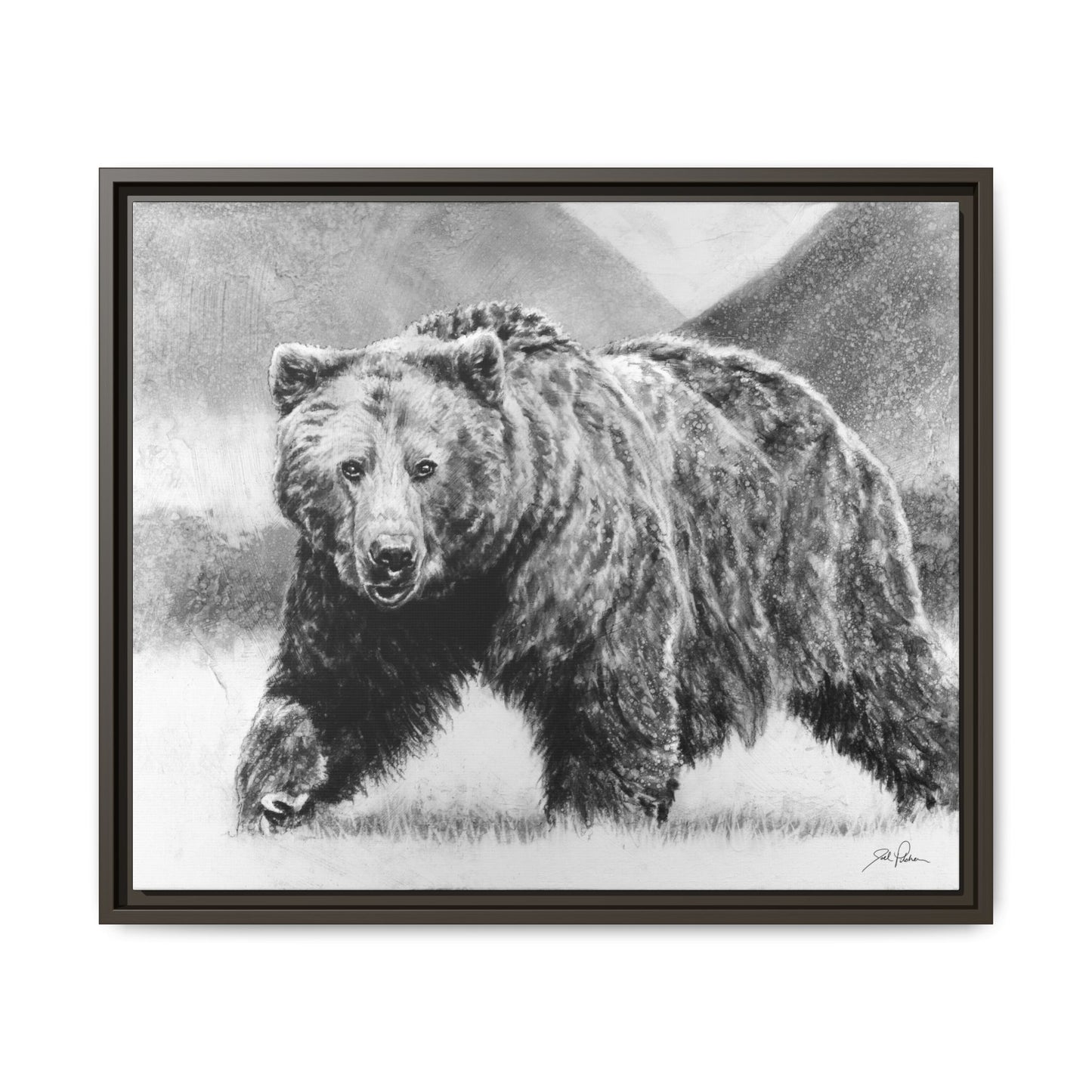 Grizzly II" Framed Canvas