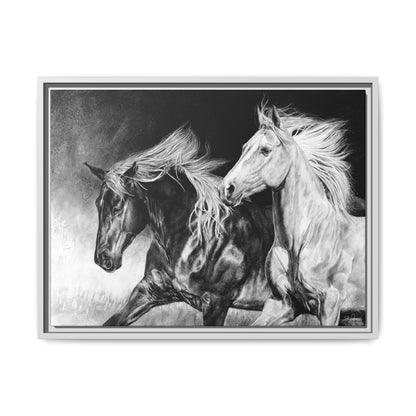 "Dynamic Duo" Framed Canvas
