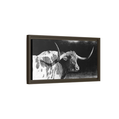 "Longhorn II" Framed Canvas