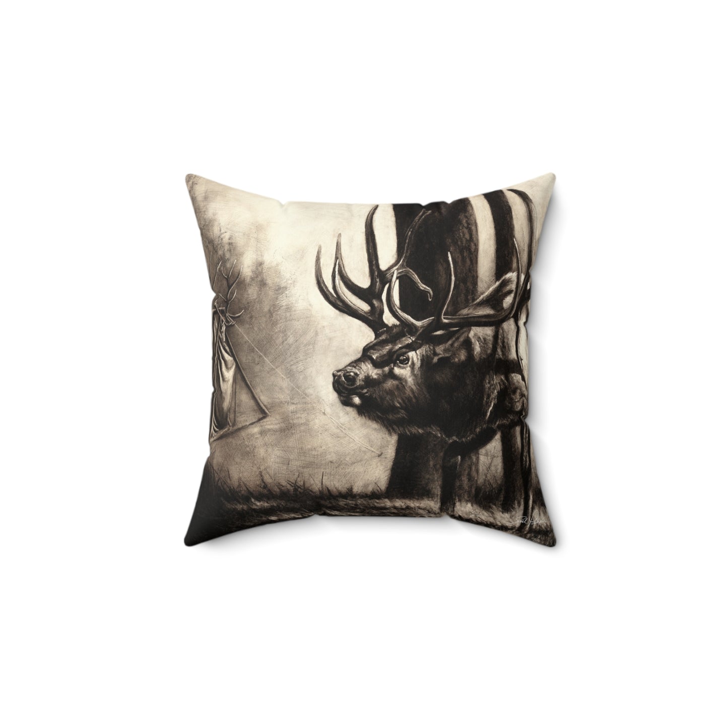 "Family Ties" Square Pillow.