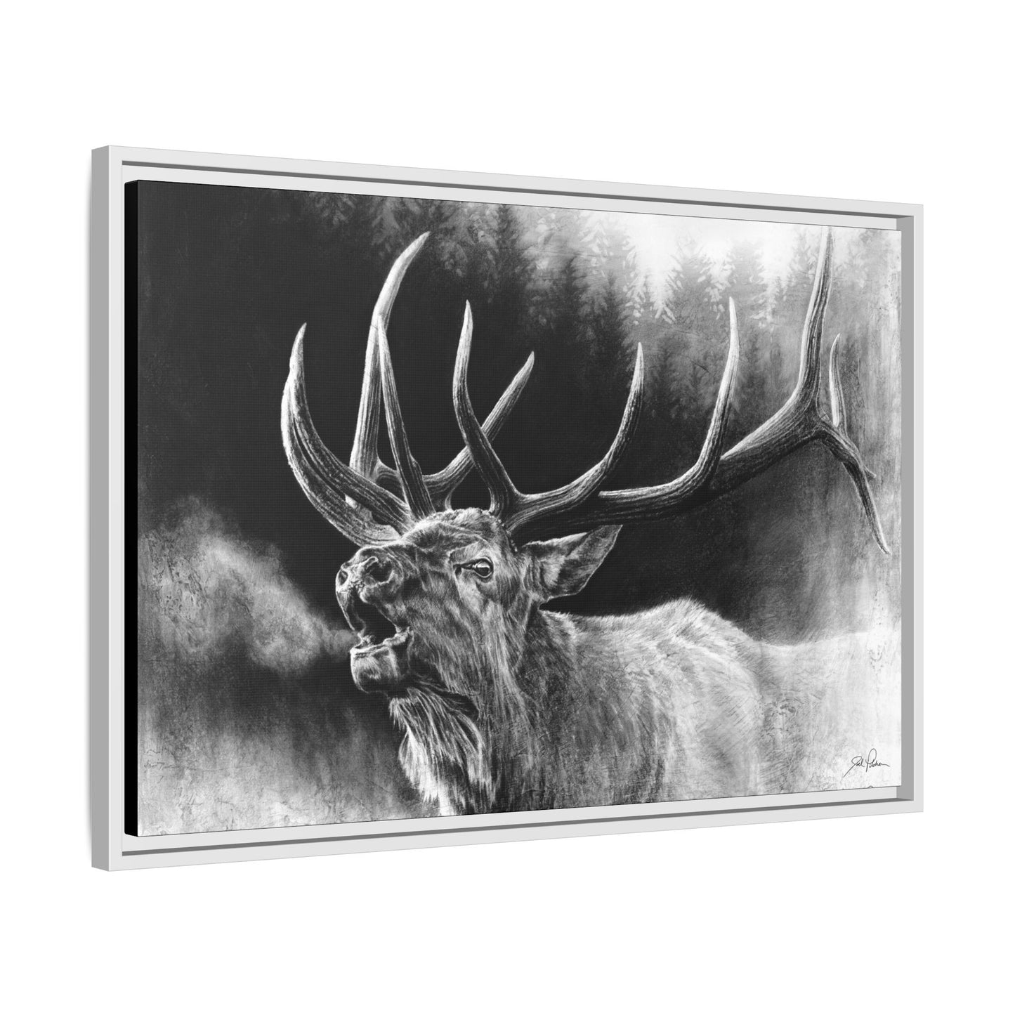 "Bugle Boy" Framed Canvas