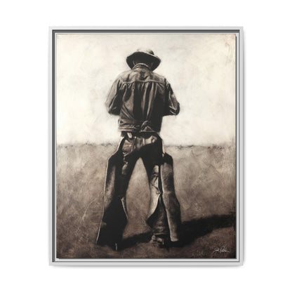 "Cowboy" Framed Canvas
