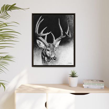 "Whitetail Buck" Framed Canvas