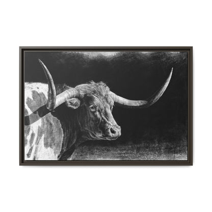 "Longhorn II" Framed Canvas