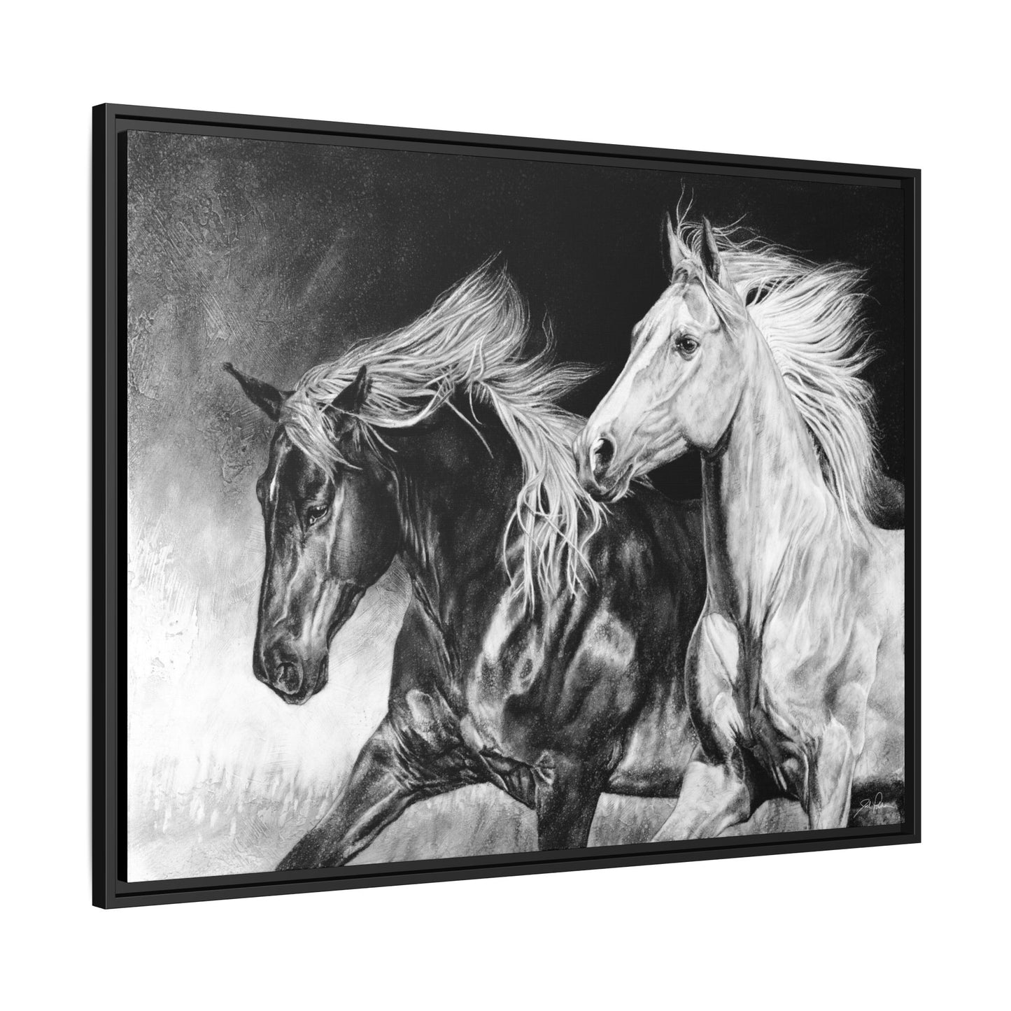 "Dynamic Duo" Framed Canvas