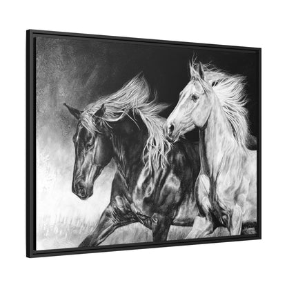 "Dynamic Duo" Framed Canvas
