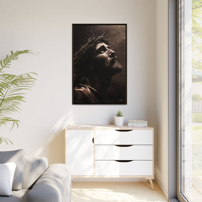 "With His Stripes We Are Healed" Framed Canvas