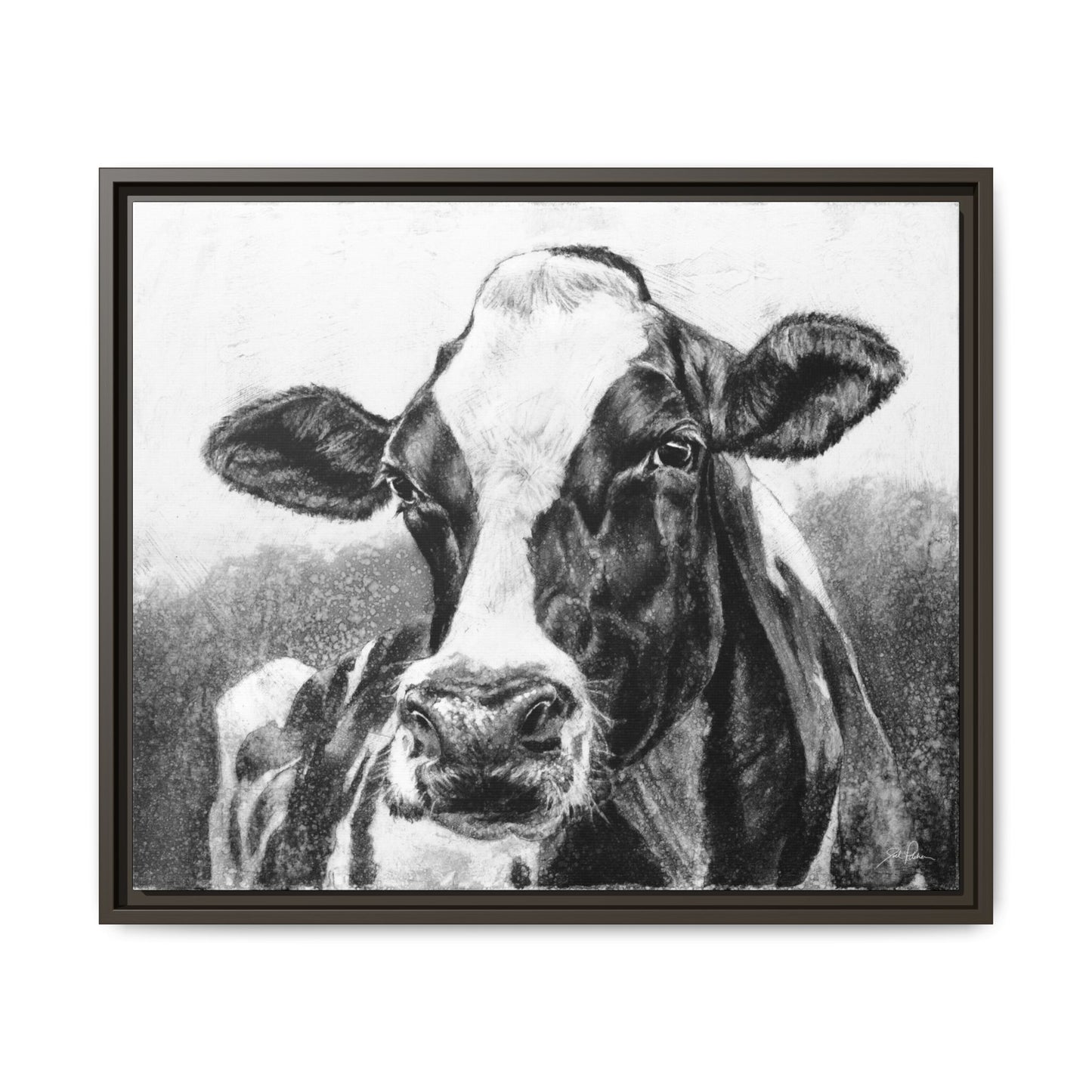 "Holstein" Framed Canvas