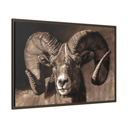 "Full Curl" Framed Canvas