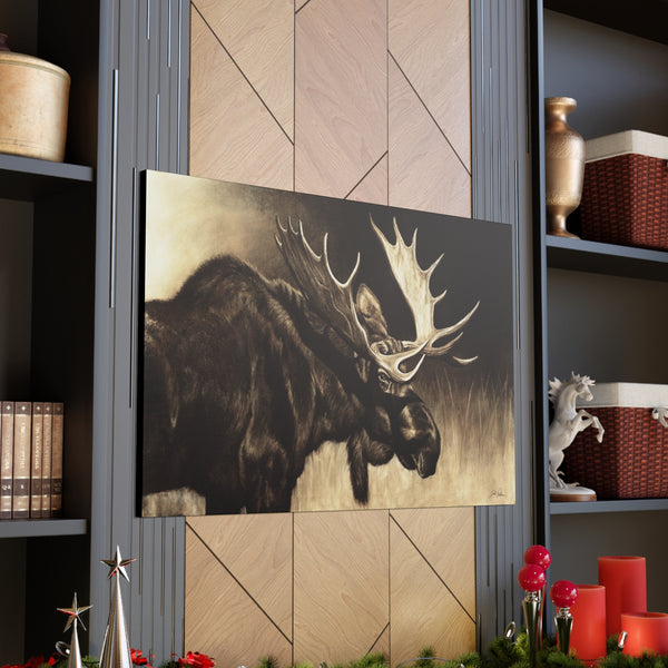 "Mighty Moose" Gallery Wrapped Canvas.