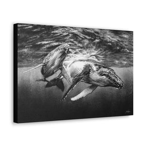 "Humpback Whales" Gallery Wrapped Canvas