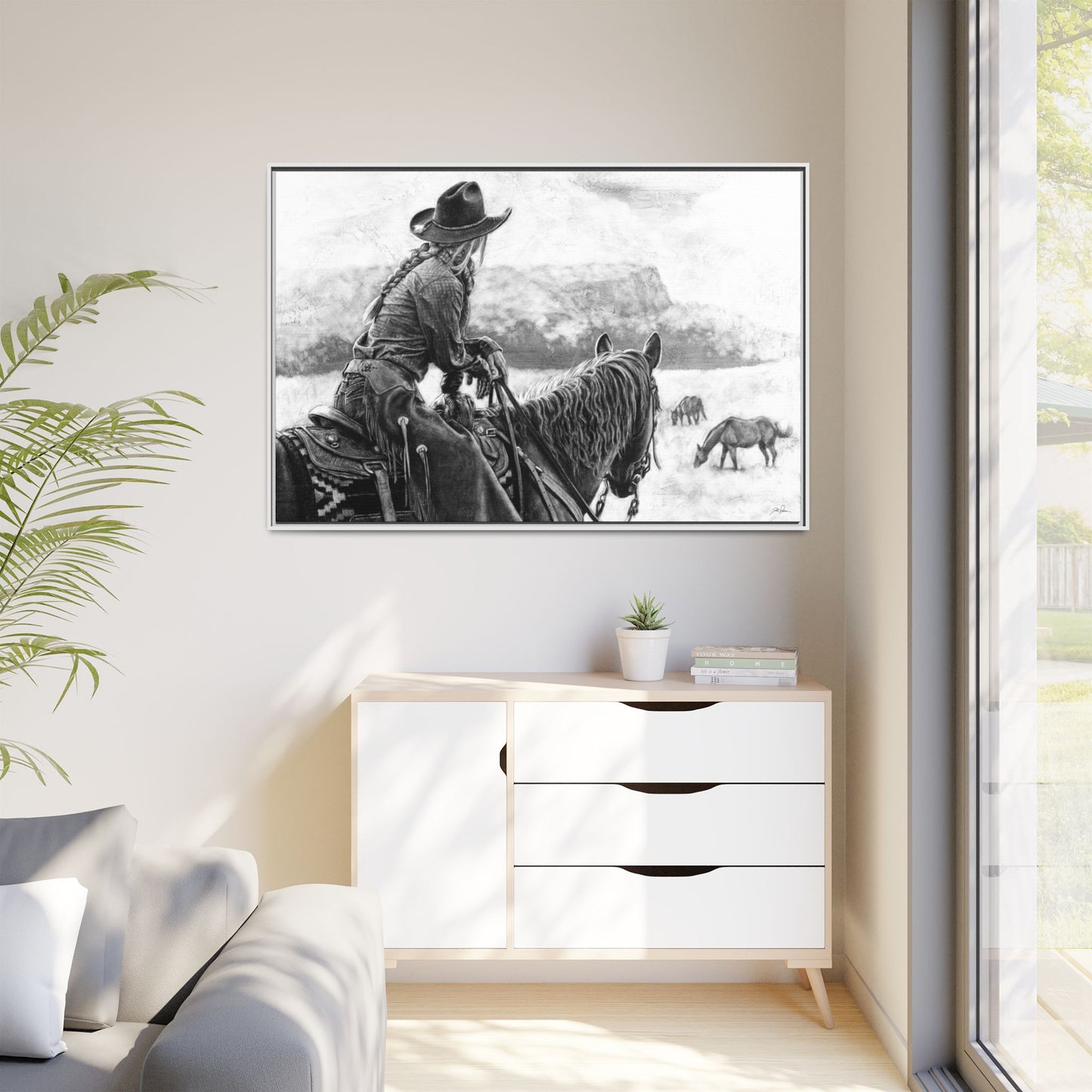 "Bridles and Braids" Framed Canvas