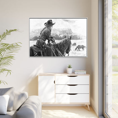 "Bridles and Braids" Framed Canvas