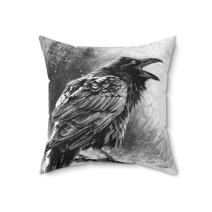 "Raven" Square Pillow.