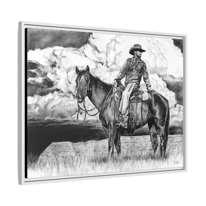 "Looking Back on the Path" Framed Canvas