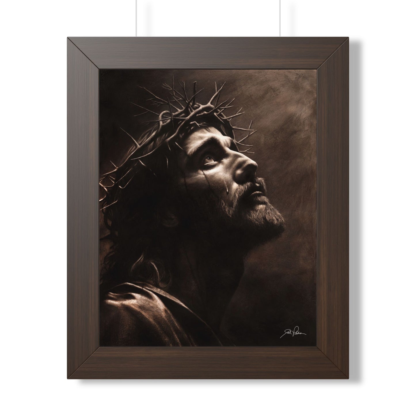 "With His Stripes We Are Healed" Framed Paper Print.