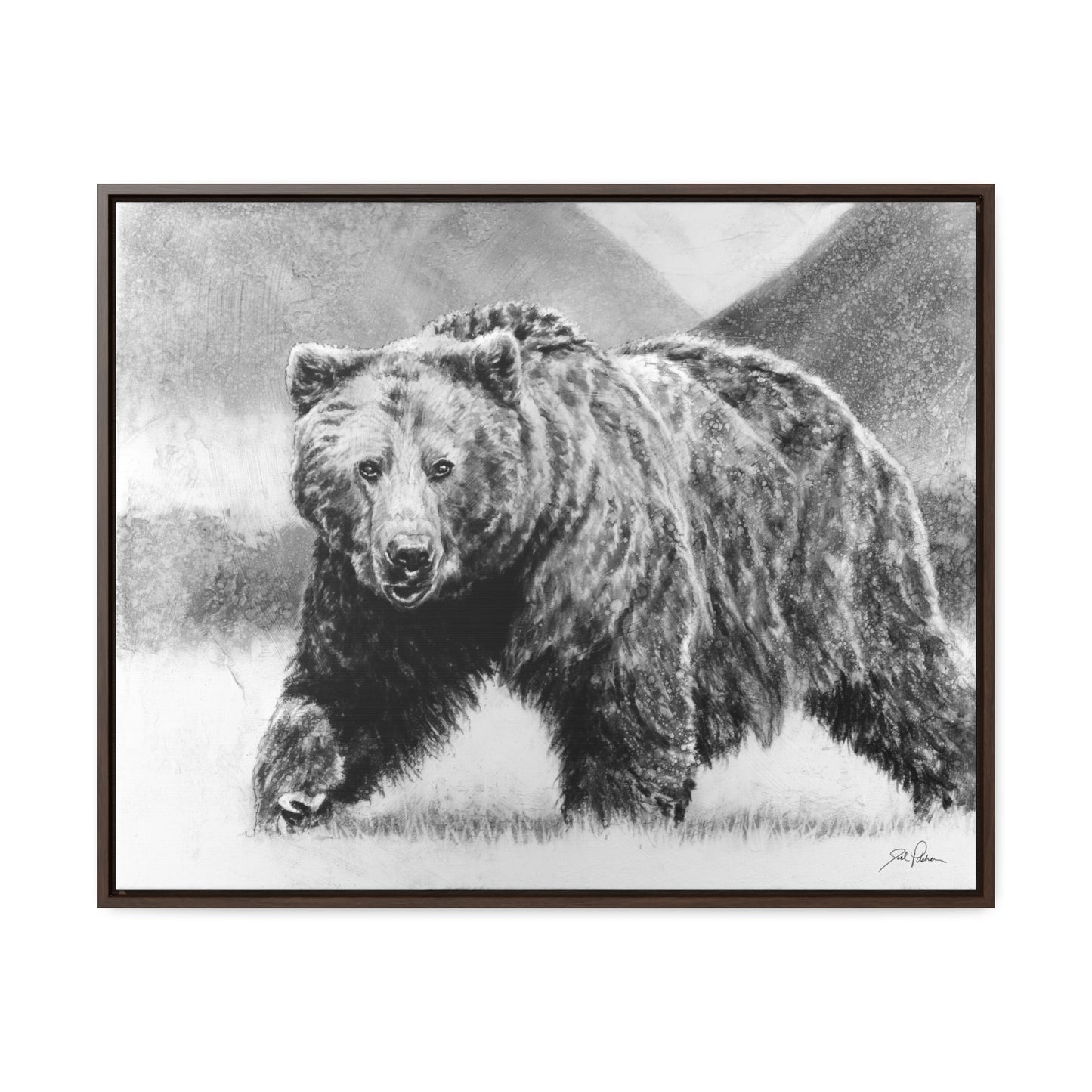 "Grizzly II" Gallery Wrapped/Framed Canvas