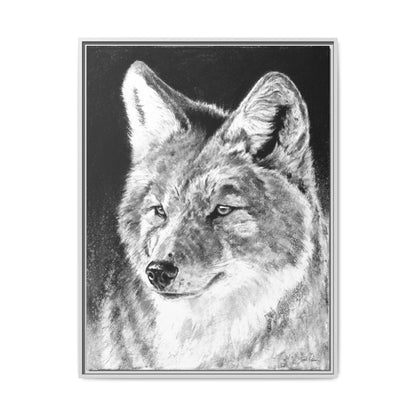 "Coyote II" Framed Canvas