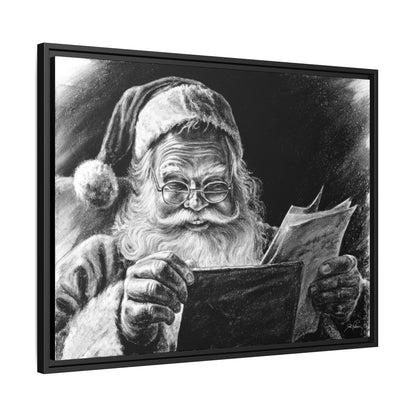"Dear Santa" Framed Canvas