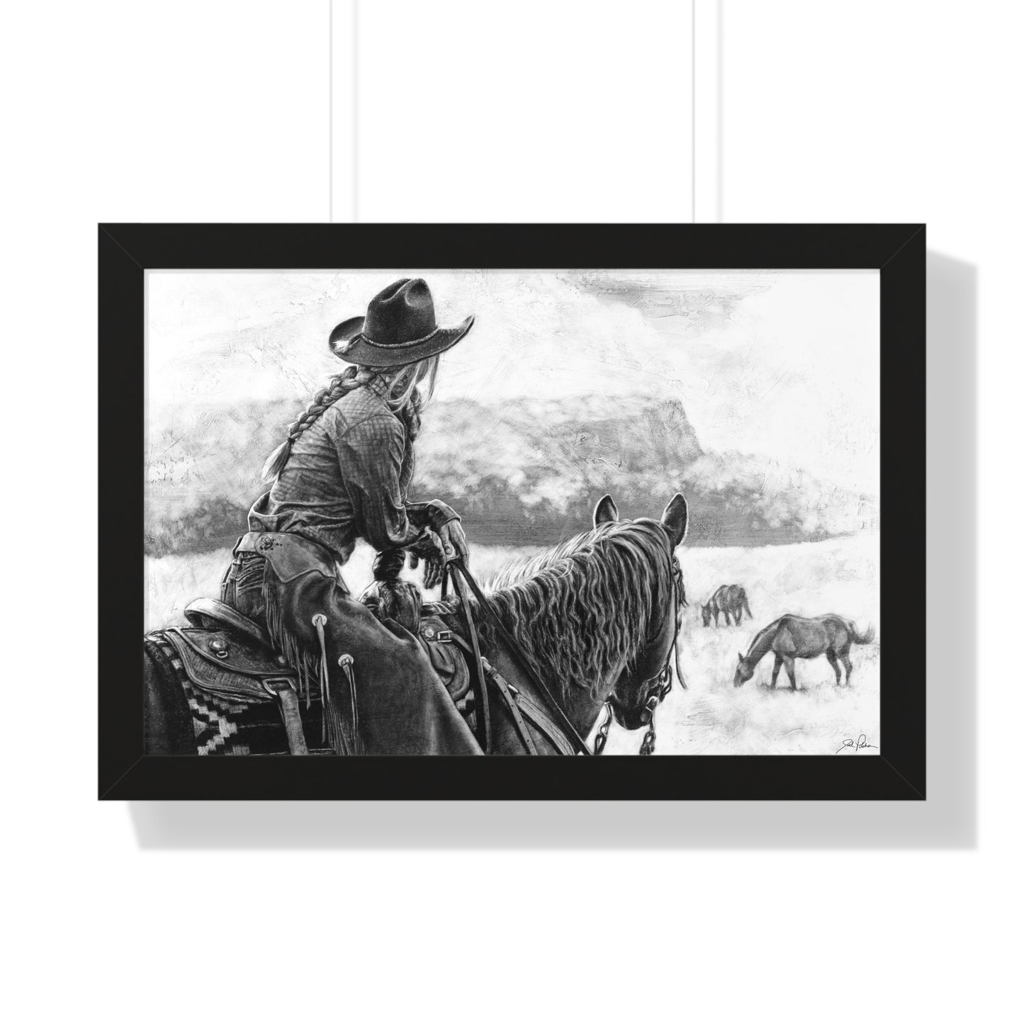 "Bridles and Braids" Framed Paper Print