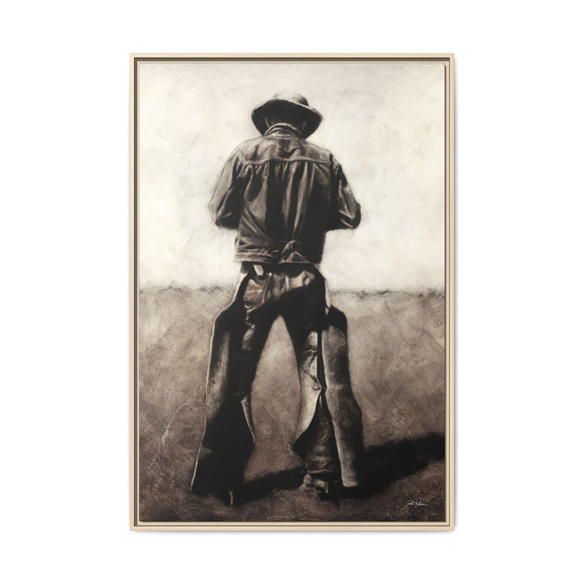 "Cowboy" Framed Canvas