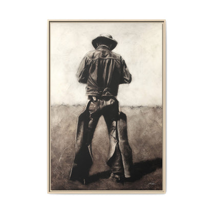 "Cowboy" Framed Canvas