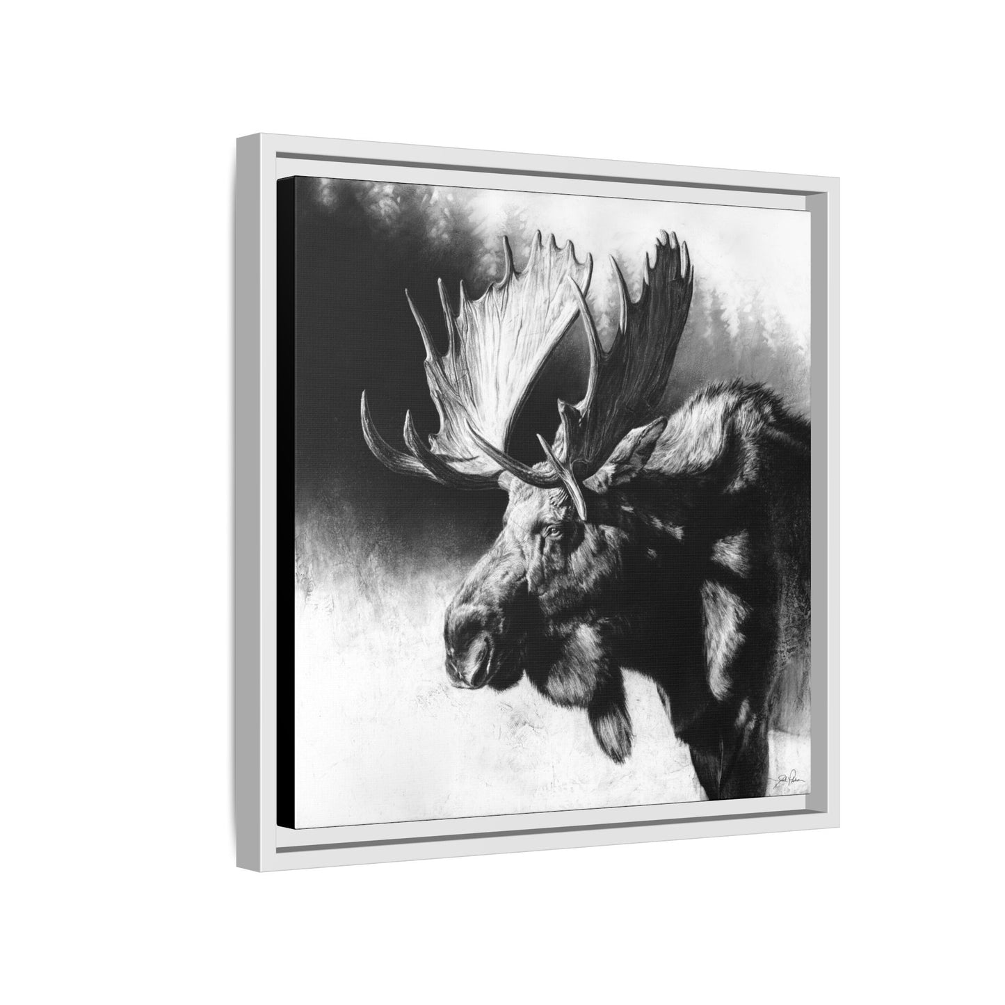 "Formida-bull" Framed Canvas
