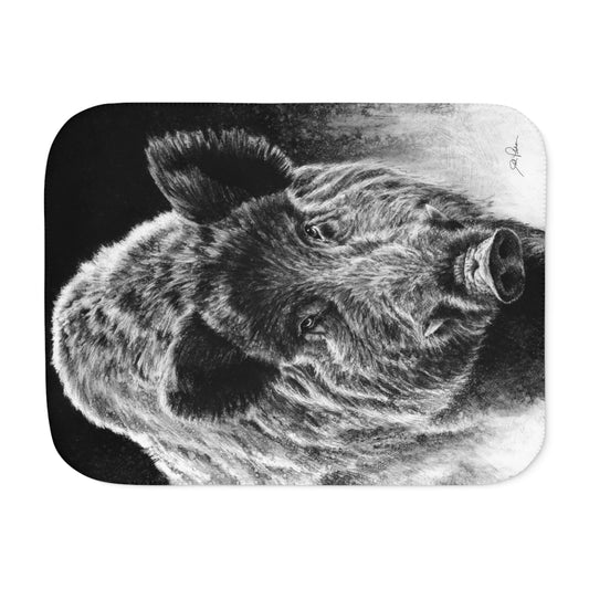 "Wild Boar" Sherpa Blanket.