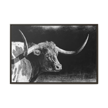"Longhorn II" Framed Canvas