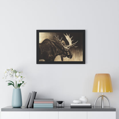 "Mighty Moose" Framed Paper Print.