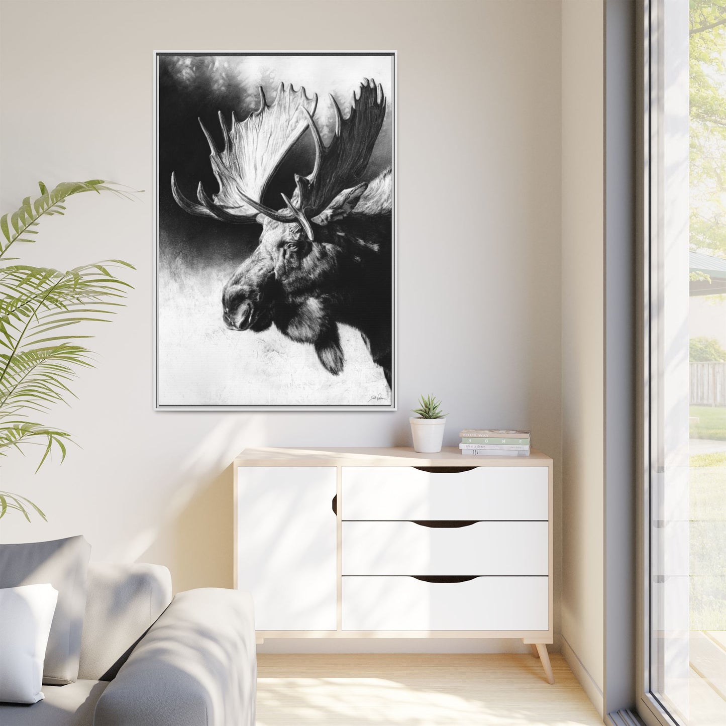 "Formida-bull" Framed Canvas