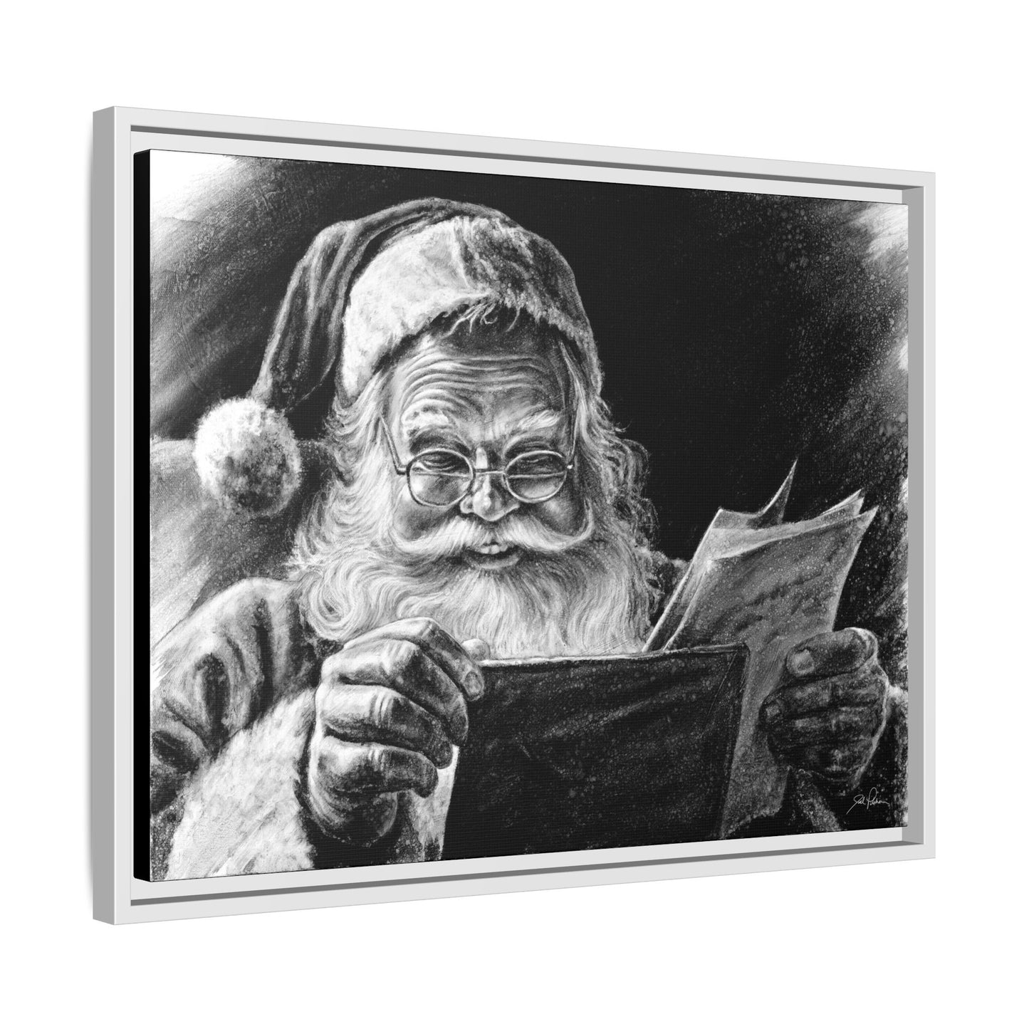 "Dear Santa" Framed Canvas