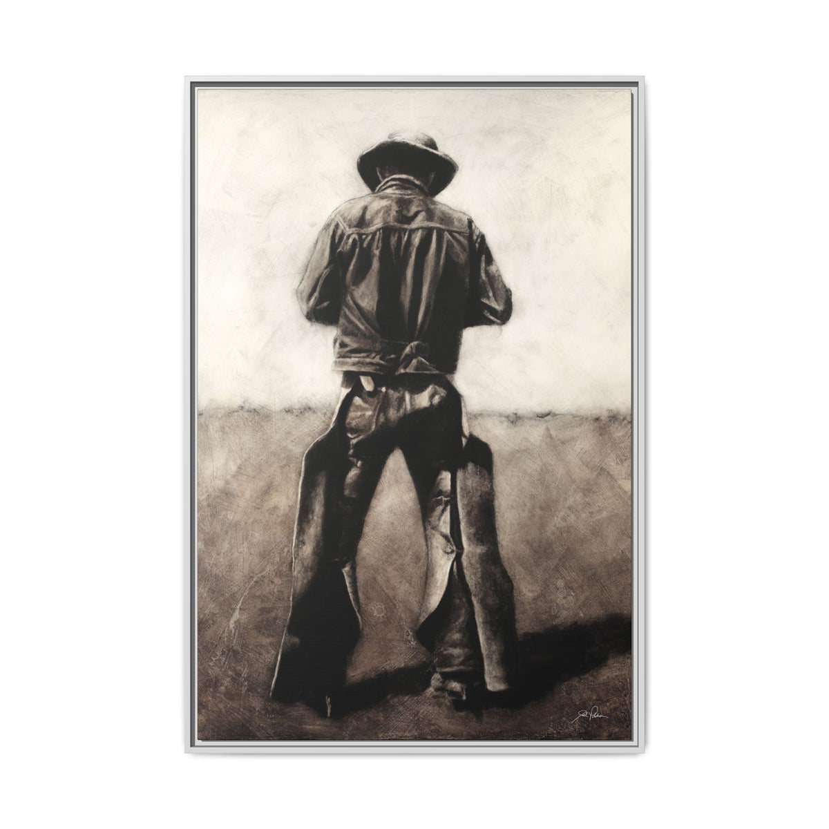 "Cowboy" Framed Canvas