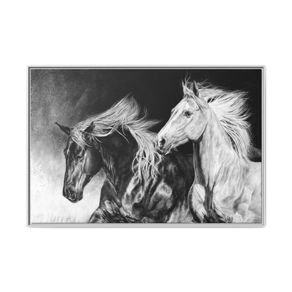"Dynamic Duo" Framed Canvas