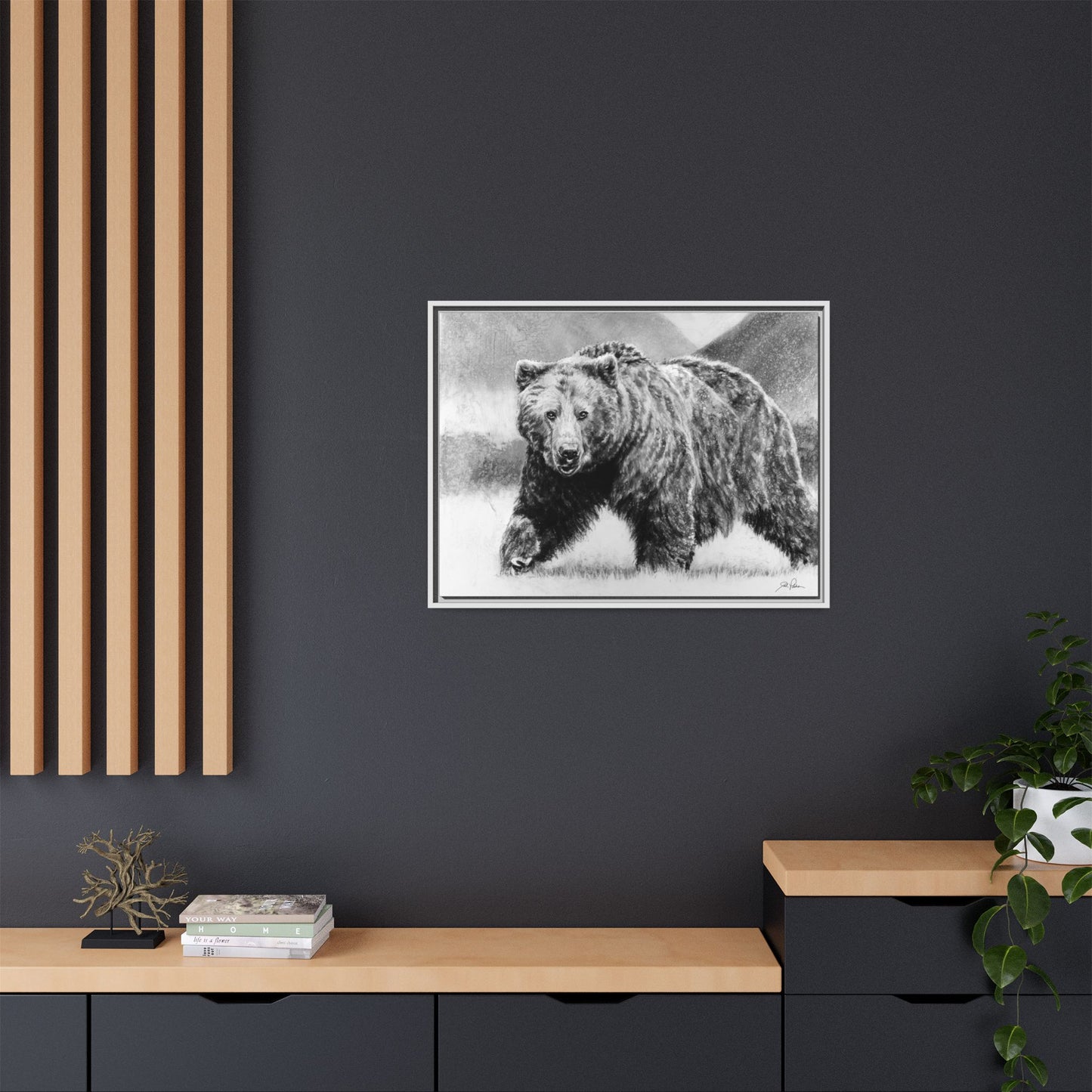 Grizzly II" Framed Canvas