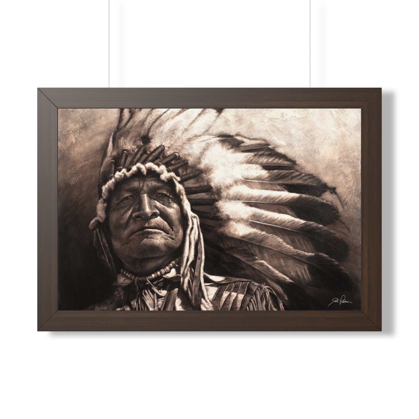 "Sitting Bear" Framed Paper Print